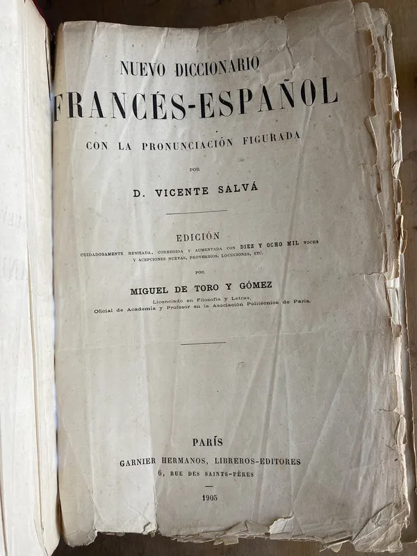 Nuevo diccionario frances-español con la - Salva (w0)