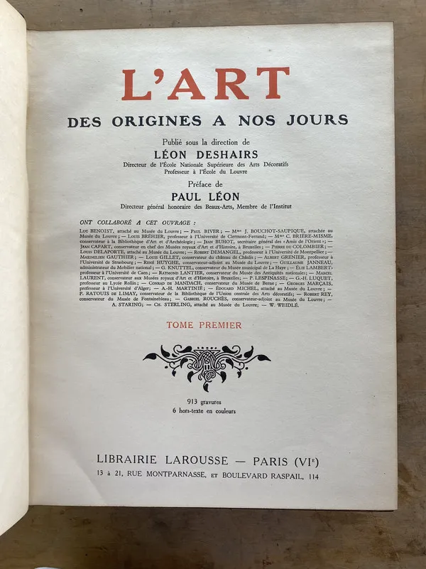 L'art des origines a nos jours - Deshairs Leon (w0)