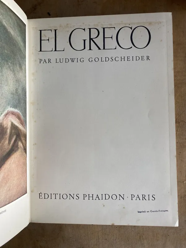 El greco - Goldsheider Ludwig (w0)
