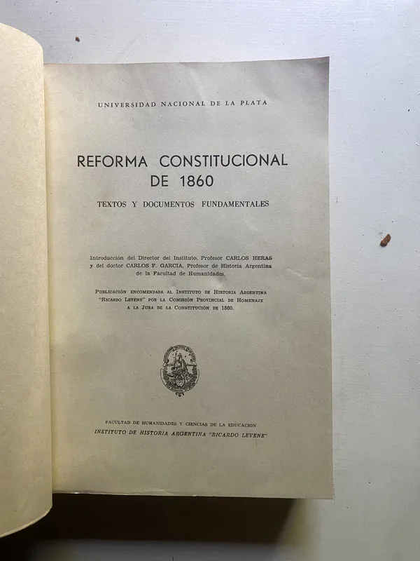 Tapa de Reforma constitucional de 1860 - (4d1)