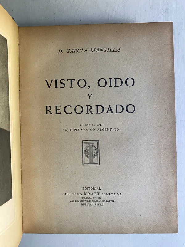 Tapa de Visto oido y recordado - Garcia Mansilla D. (4d1)