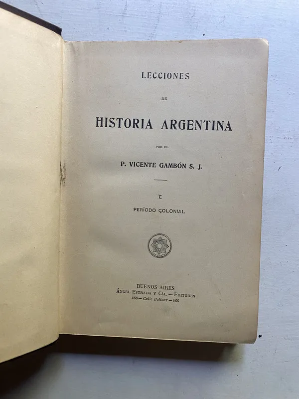Tapa de Lecciones de historia argentina - Gambon Vicente (4d1)