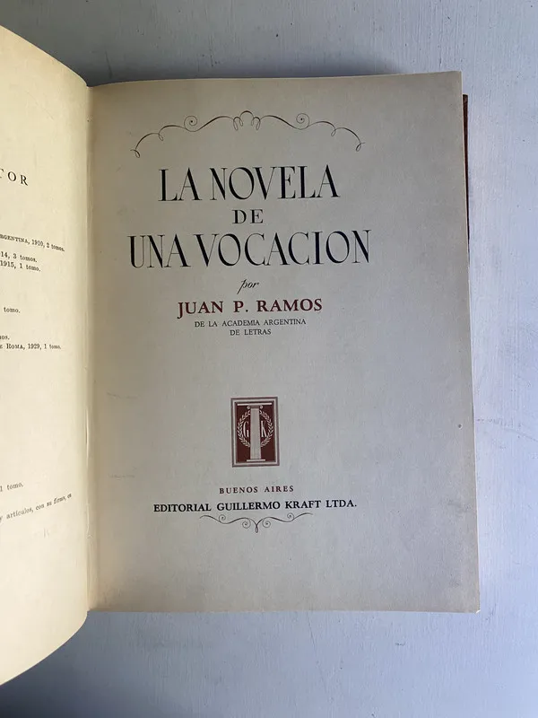 La novela de una vocacion - Ramos Juan P. (4d1)