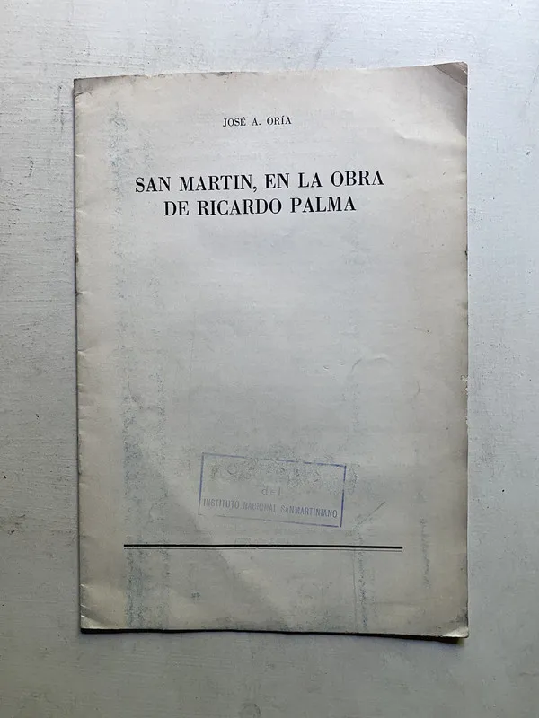 Tapa de San Martin en la obra de Ricardo Palma - Oria (4c5)