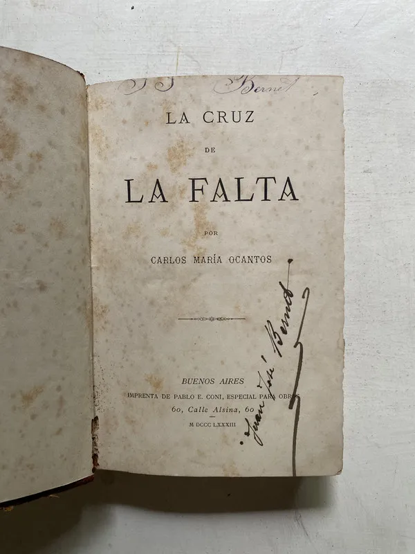 Tapa de La cruz de la falta - Ocantos Carlos Maria (4j7)