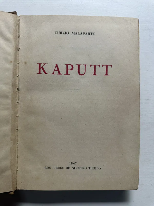 Kaputt - Malaparte Curzio (4N1)