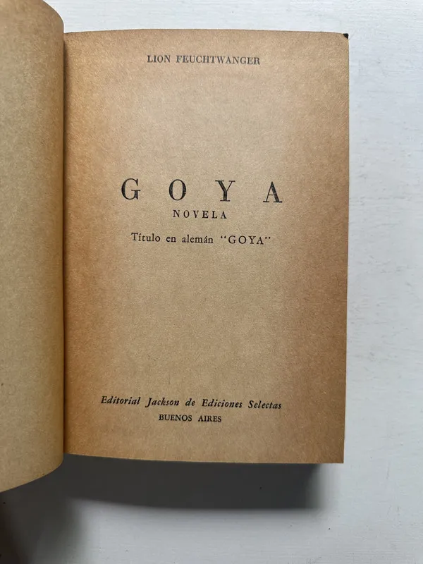 Goya - Feuchtwanger Lion (4N1)