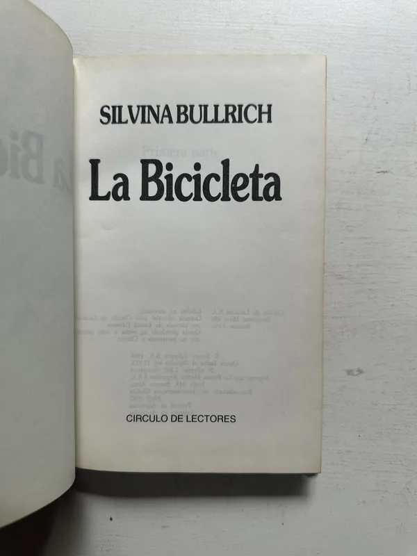 La bicicleta - Bullrich Silvina (4N1)