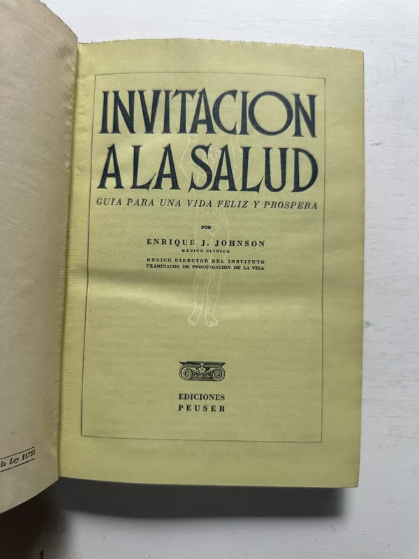 Invitación a la salud - Johnson Enrique J. (4N1)