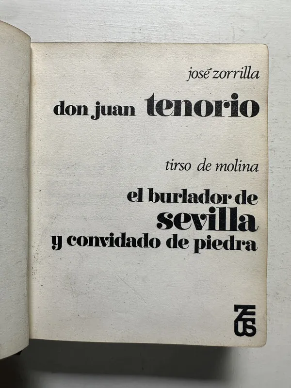 Don Juan Tenorio / El burlador de Sevilla y - Zorrilla (4N1