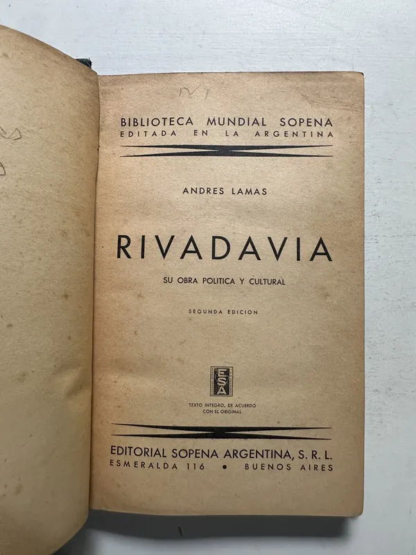 Tapa de Rivadavia - Lamas Andrés (4N2)