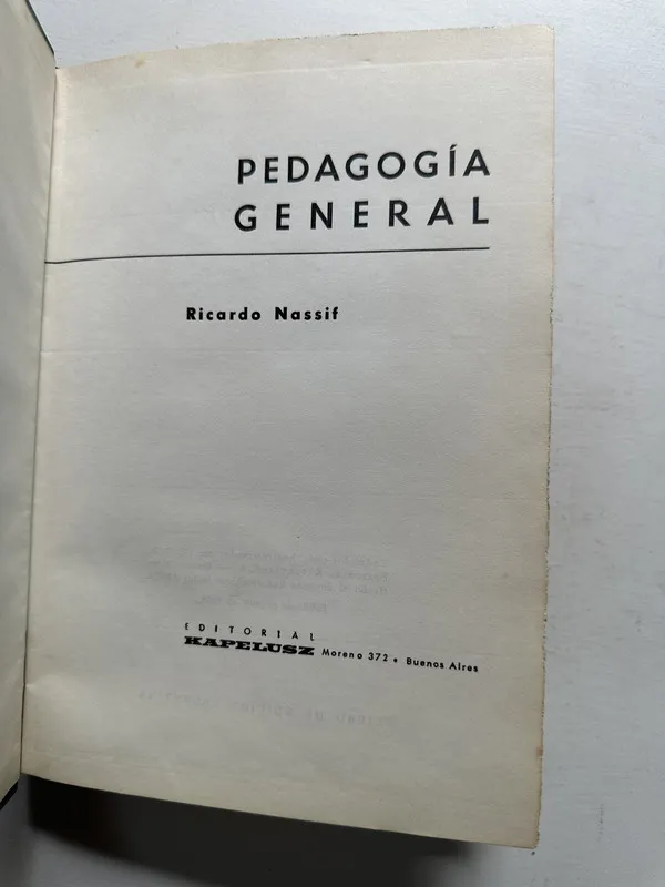 Pedagogía general - Nassif Ricardo (4N2)