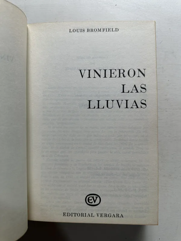 Vinieron las lluvias - Bromfield Louis (4N2)