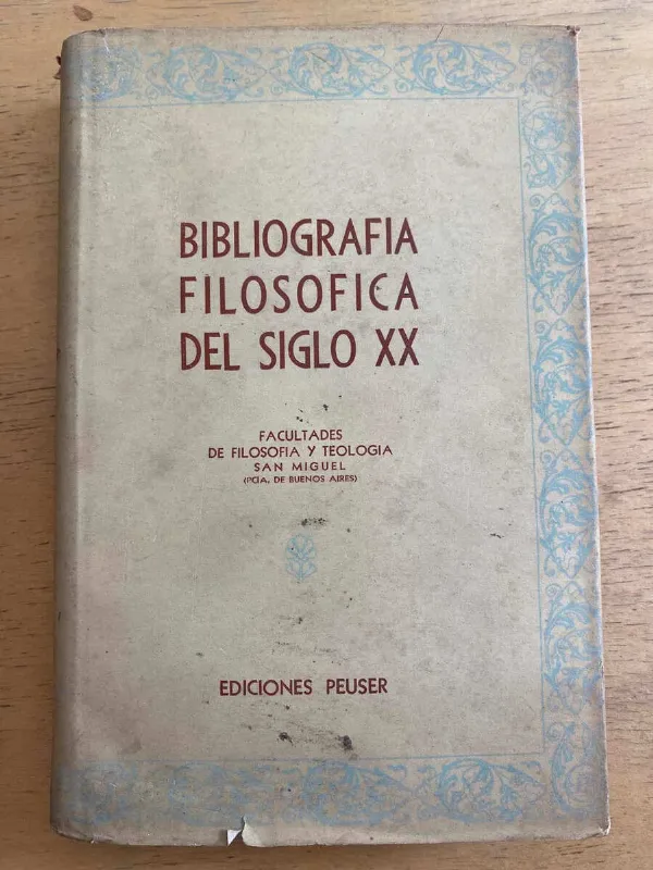 Bibliografia Filosofica Del Siglo Xx (g7)