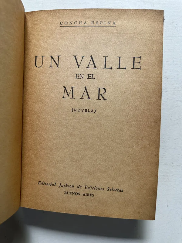 Un valle en el mar - Espina Concha (4N2)