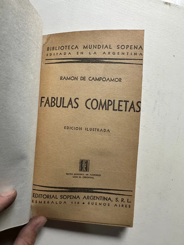 Fábulas completas - Campoamor Ramón de (4N4)
