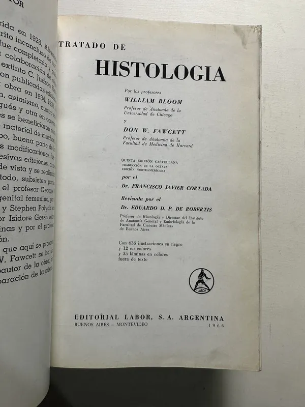 Tratado de histología - Bloom / Fawcett (4N5)