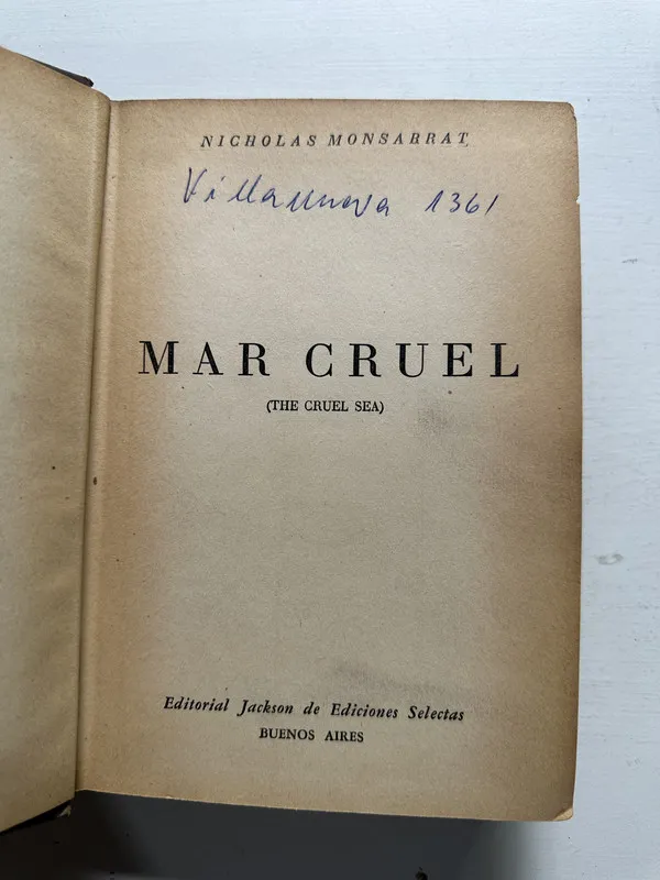 Mar cruel - Monsarrat Nicholas (4N5)