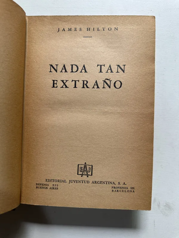 Nada tan extraño - Hilton James (4N5)