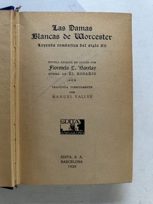 Las damas blancas de Worcester - Barclay Florence L. (4o5)