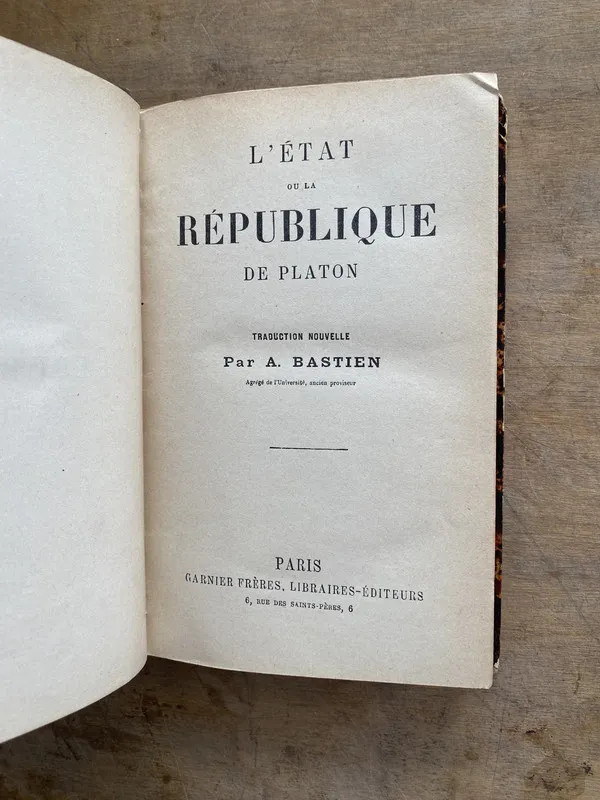 L'etat ou la republique de Platon - Platon (oo4)