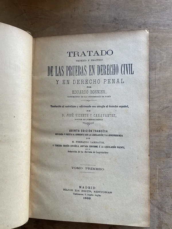 Tratado teorico y practico de las pruebas en - Bonnier (pp6