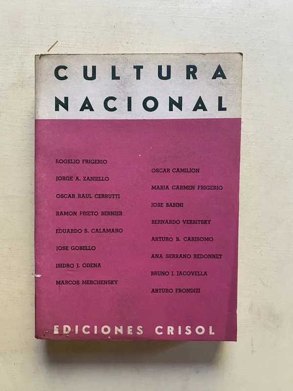 Tapa de Cultura nacional - Frigerio (4e2)