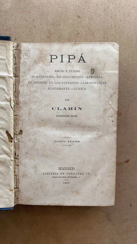 Pipa. - Clarin (leopoldo Alas) (i6)