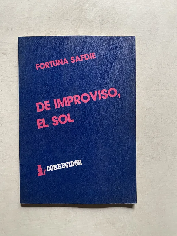 Tapa de De improviso el sol - Safdie Fortuna (4e6)