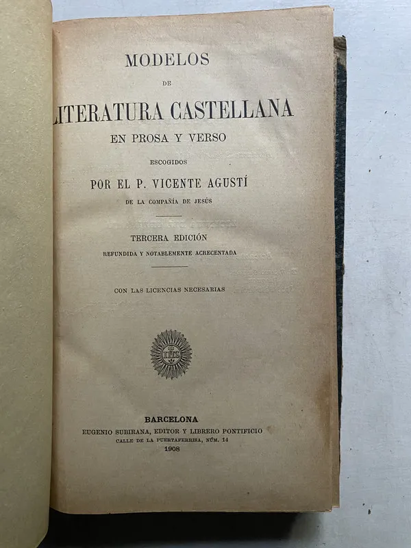 Modelos de Literatura Castellana en Prosa y - Agusti (4k2)