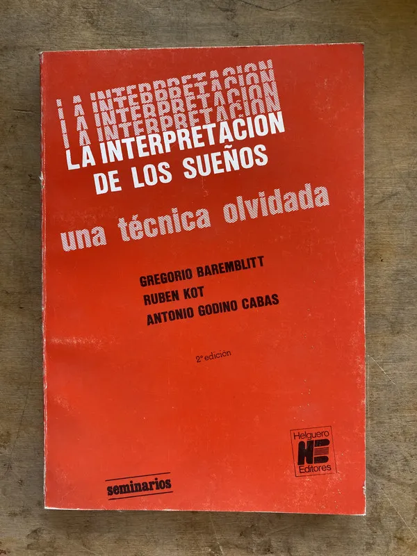 Tapa de La interpretacion de los sueños - Baremblitt (jj7)