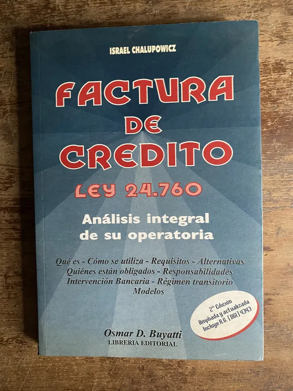 Factura de Credito Ley 24.760 - Chalupowicz Israel (4p7)