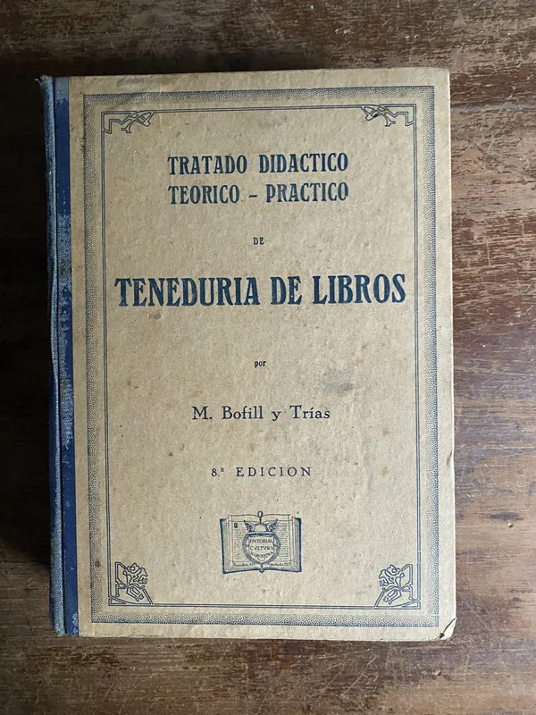 Tapa de Teneduria de Libros - Bofill y Trias M. (4p7)