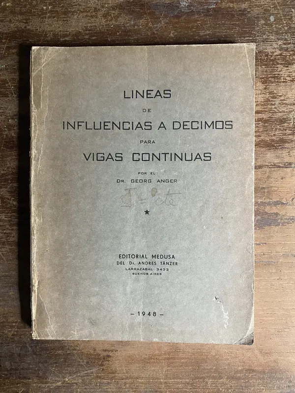 Lineas de Influencias a Decimos para Vigas - Anger (4p5)