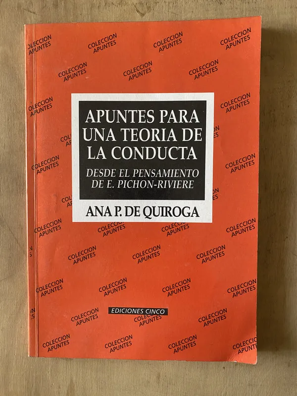 Tapa de Apuntes para una teoria de la conducta - Quiroga (F7)