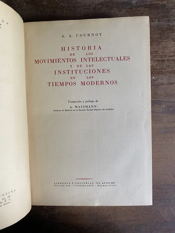 Historia de los Movimientos Intelectuales y - Cournot (4k1)