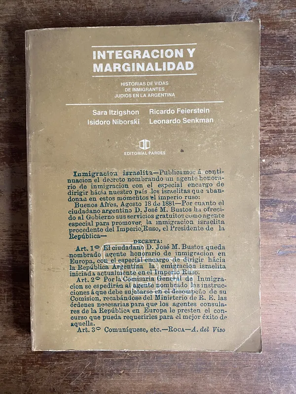 Integracion y marginalidad - Itzigshon (4k1)