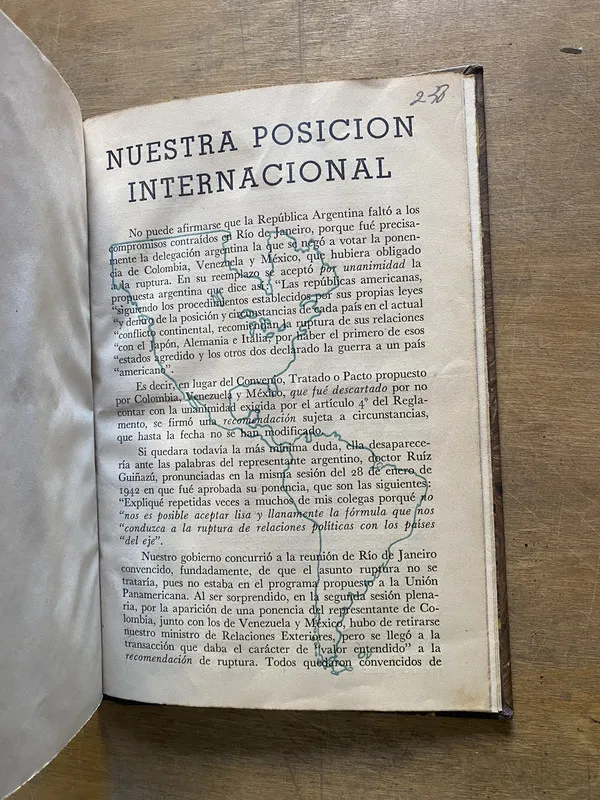 Tapa de NUESTRA POSICION INTERNACIONAL - (3z6)