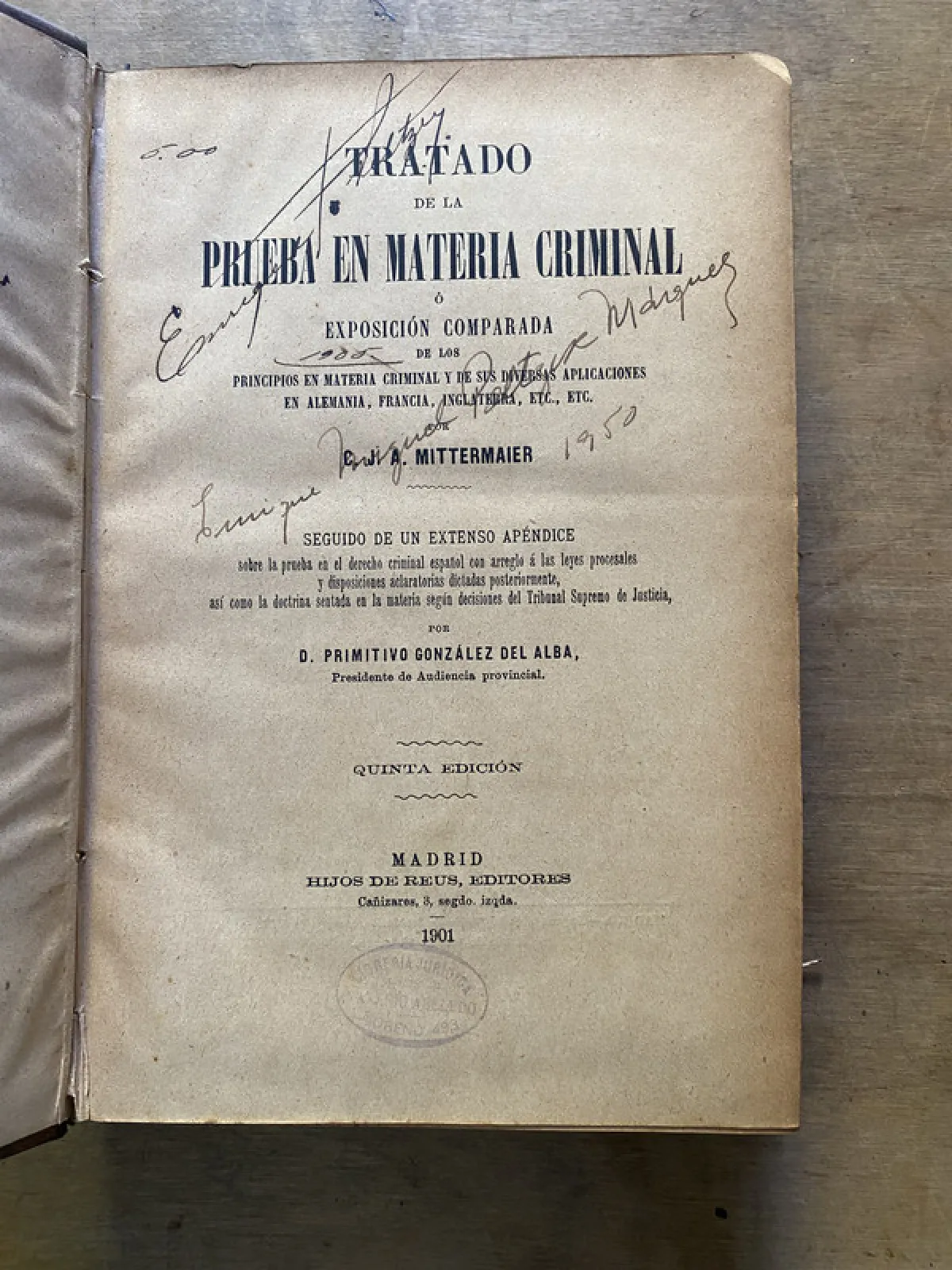 Tratado de la Prueba en Materia Criminal - Mittermaier (3z5