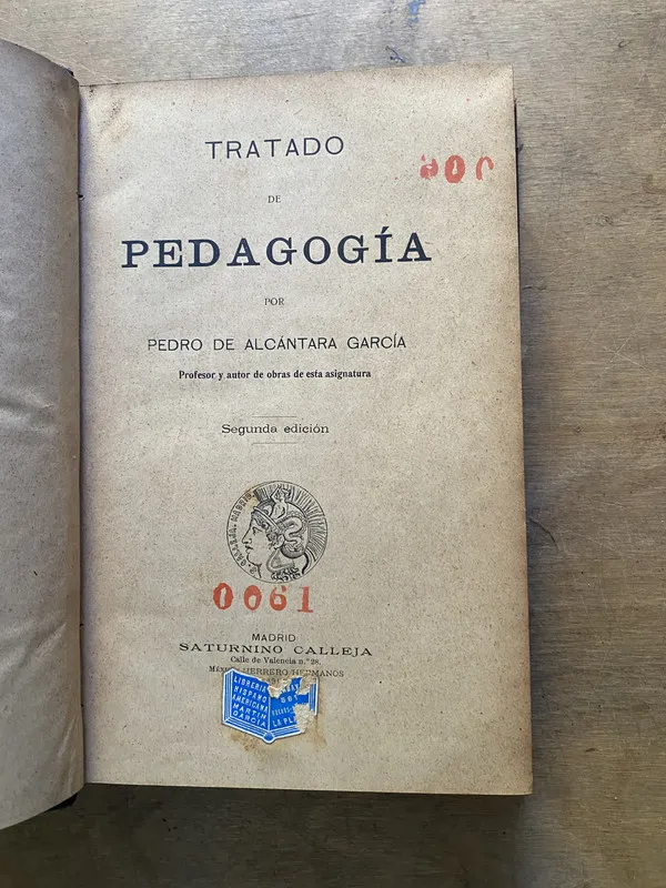 Tapa de Tratado de Pedagogia - Garcia Pedro de Alcantara (3z5)