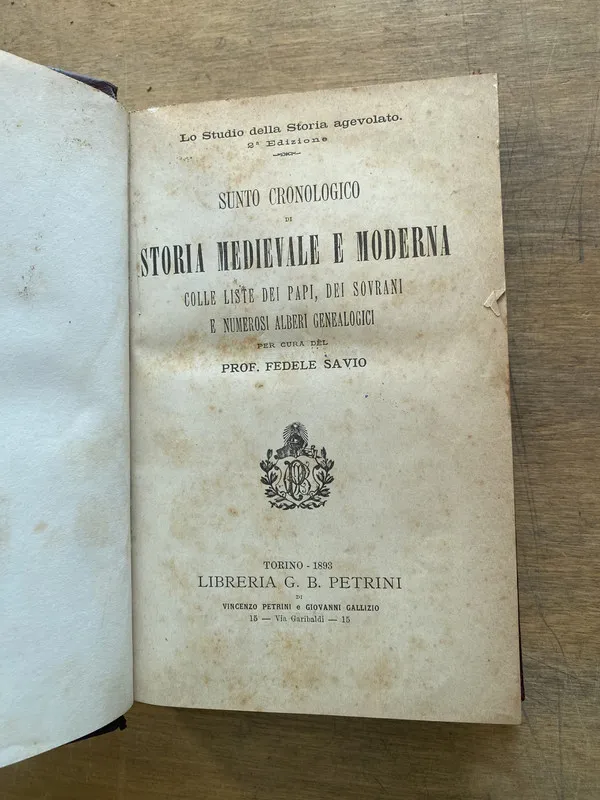Sunto Cronologico di Storia Medievale e - Savio (3z3)