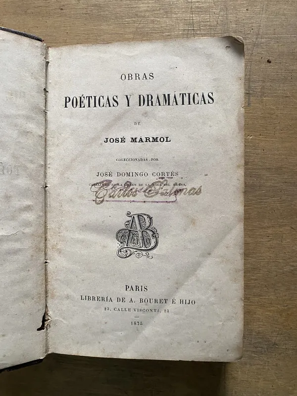Obras Poeticas y Dramaticas - Marmol Jose (3z3)