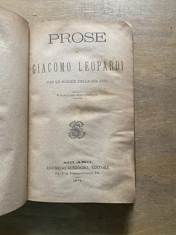 Prose - Leopardi Giacomo (3z3)