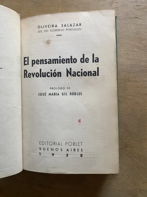 El pensamiento de la Revolucion - Oliveira Salazar (3z2)