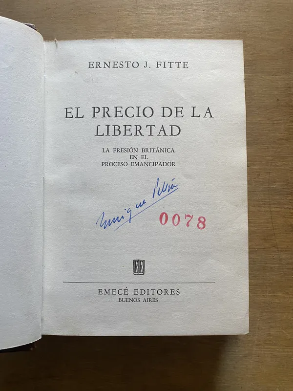 Tapa de El precio de la libertad - Fitte Ernesto J. (3z1)