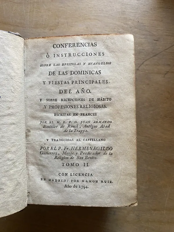 Conferencias o Instrucciones - Boutiller de Rance (3y6)