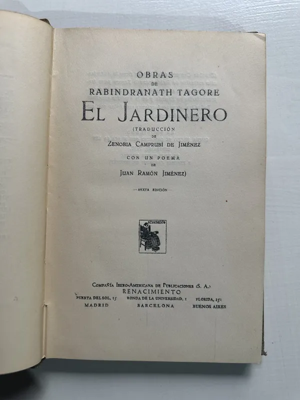 El jardinero - Tagore Rabindranath (4S1)