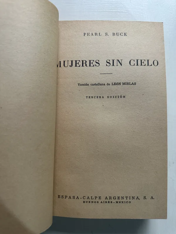 Tapa de Mujeres sin cielo - Buck Pearl S. (4S1)