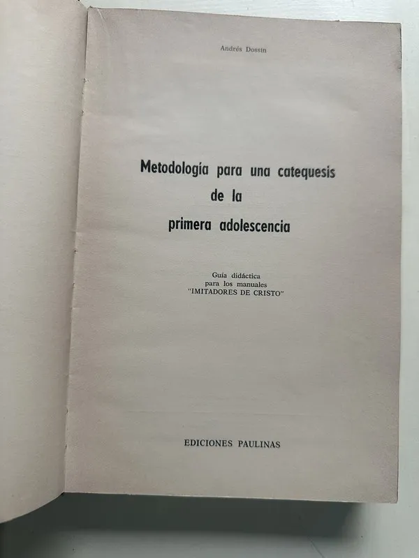 Metodologia para una catequesis de la primera - Dossin (4S1