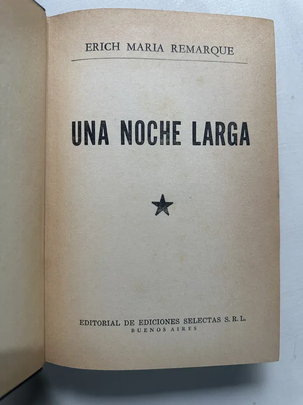 Una noche larga - Remarque Erich Maria (4S1)